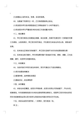 精品加盟代理合同书