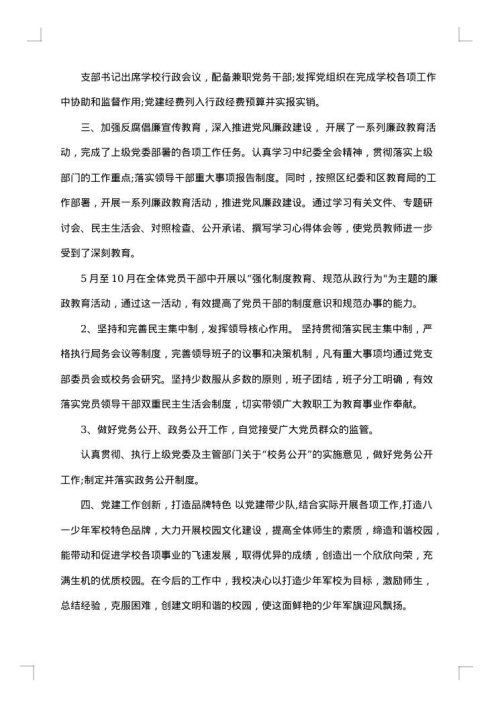 2025年学校党建个人工作总结