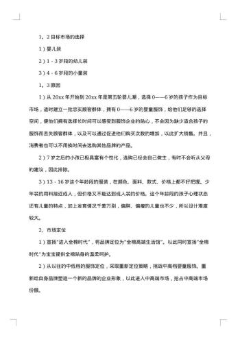 网络营销的策划书范文