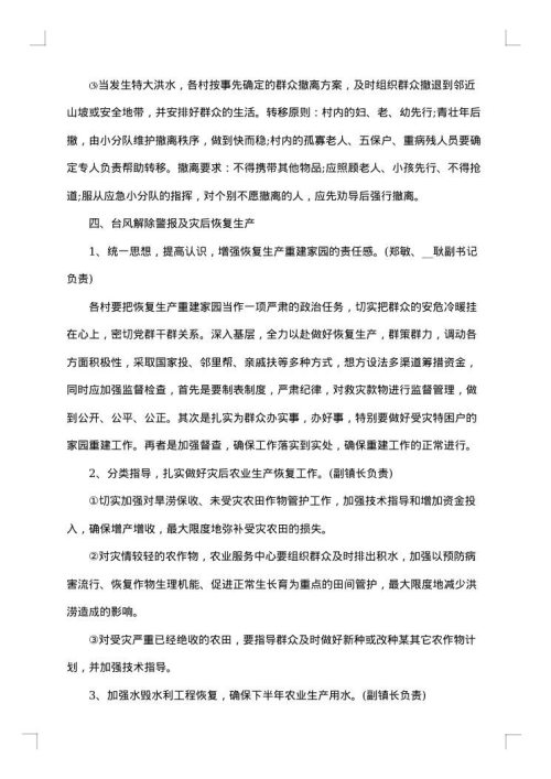 防洪防汛应急预案