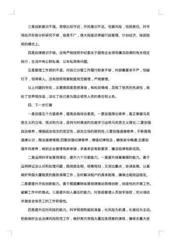国有企业领导述职述廉报告