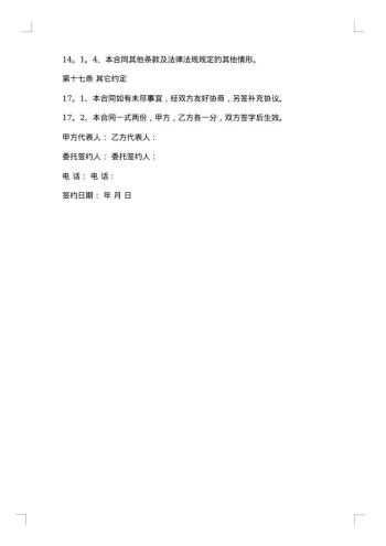 政府项目施工合同