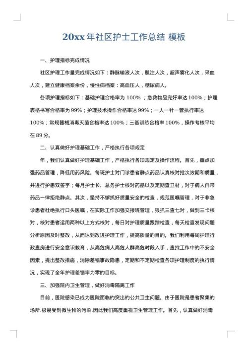 2025年社区护士工作总结