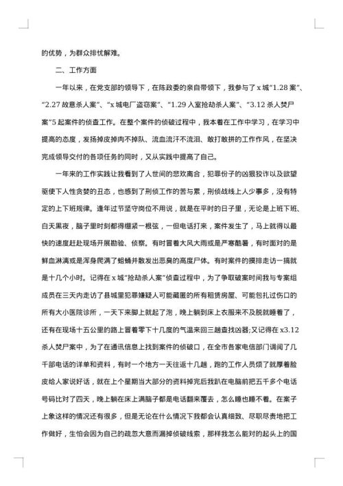 警察2025年个人工作总结范文