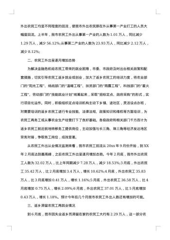 关于农民工调查报告