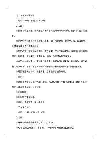 师德师风整改方案