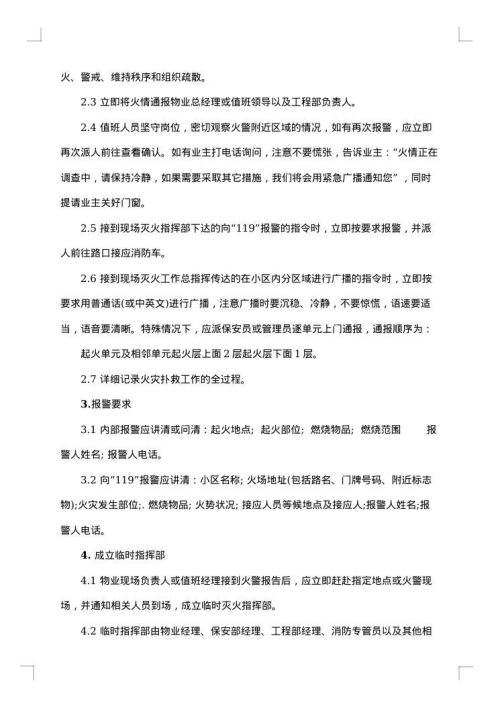 2025年消防应急预案