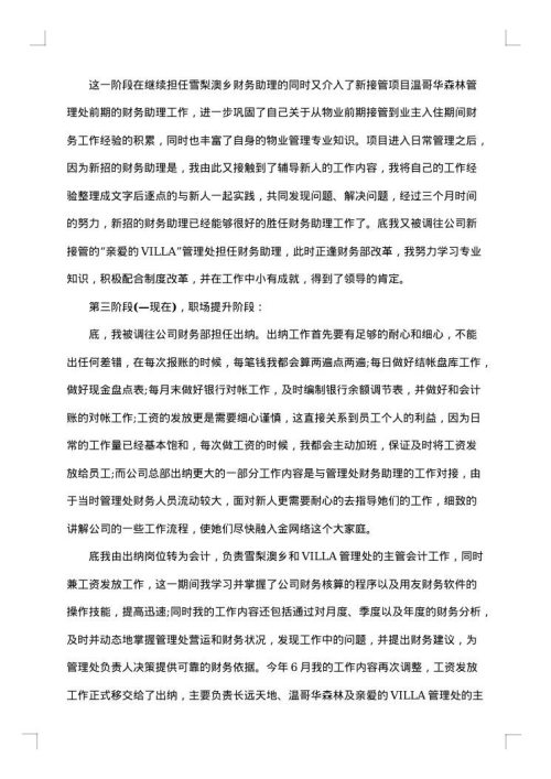 会计年度总结范文