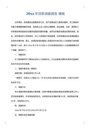 2025年贷款调查报告