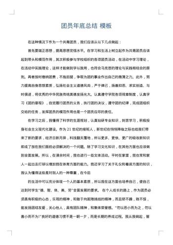团员年底总结