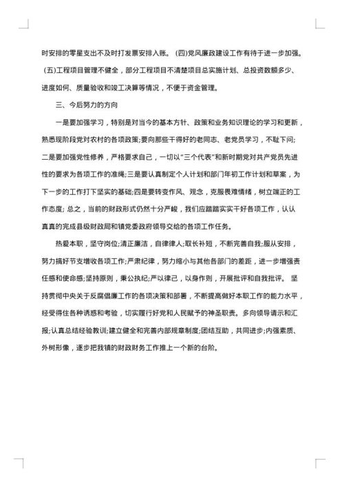 财政所会计个人总结范文