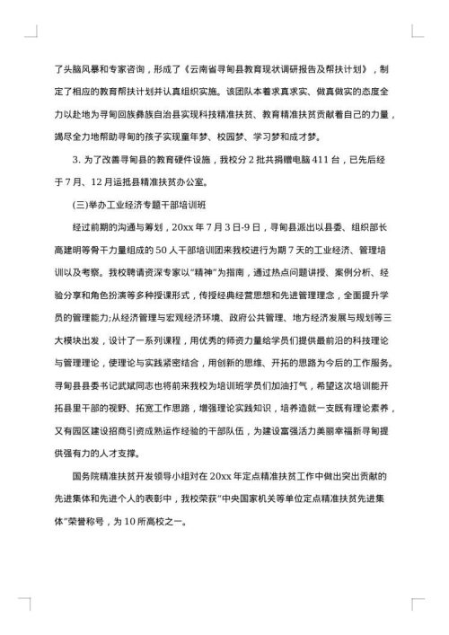 2025年定点扶贫工作总结