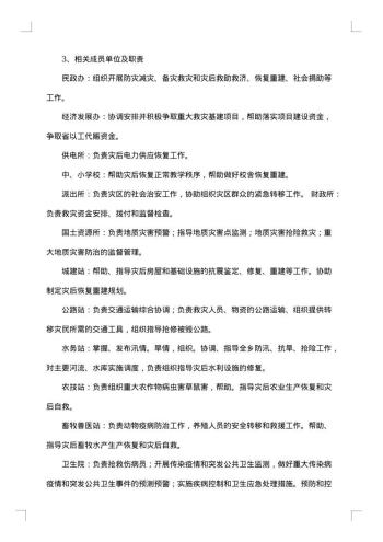 自然灾害突发事件安全应急预案范文