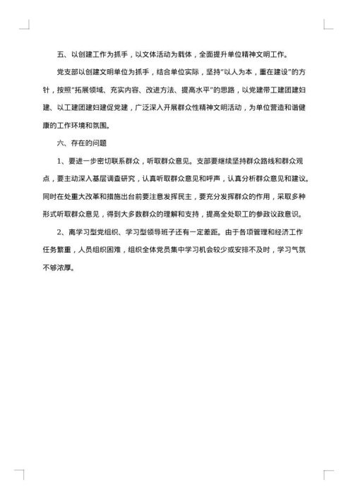 党支部工作总结
