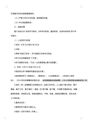 师德师风整改方案