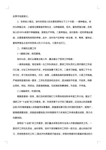 村精准扶贫工作措施计划