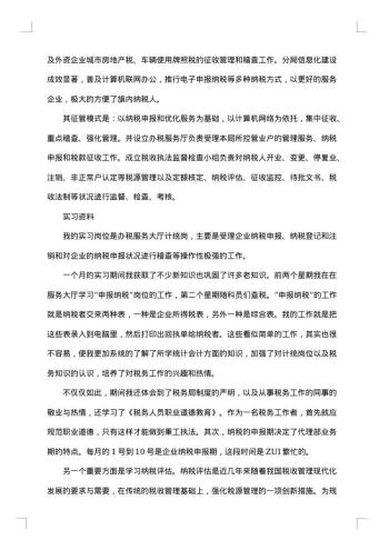国税局实习报告范文