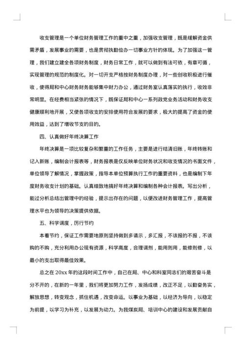 财务会计个人工作总结