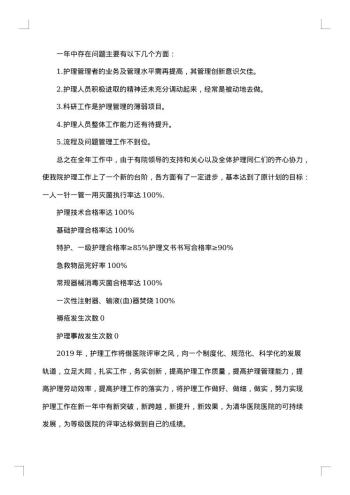 主管护师工作总结