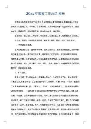 2025年警察工作总结