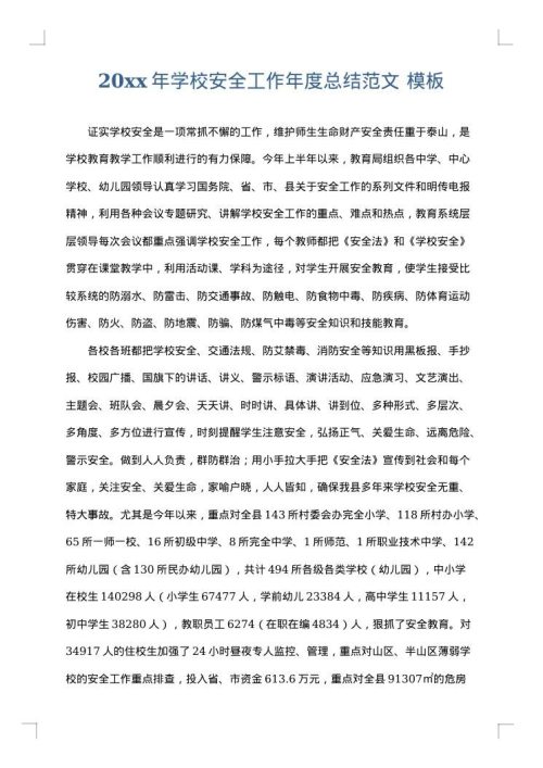 2025年学校安全工作年度总结范文
