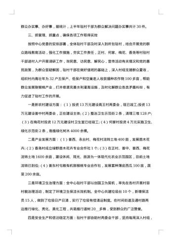 乡村干部工作报告与未来规划