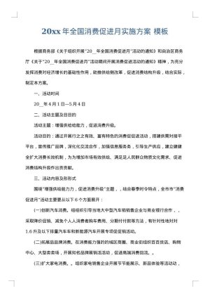2025年全国消费促进月实施方案