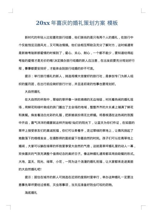 2025年喜庆的婚礼策划方案