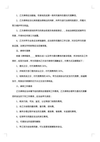 实用的委托代理合同锦集