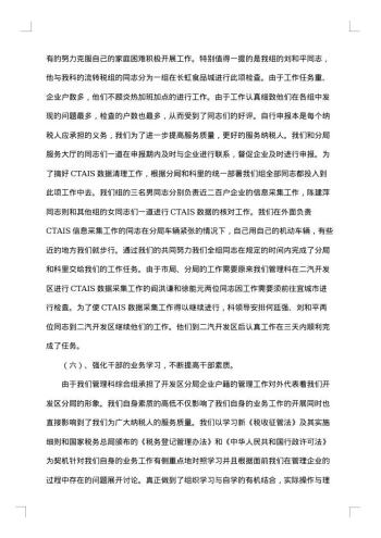 20xx年税务年度工作总结范文