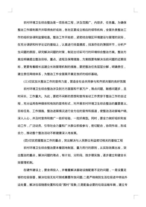 环境整治月实施方案