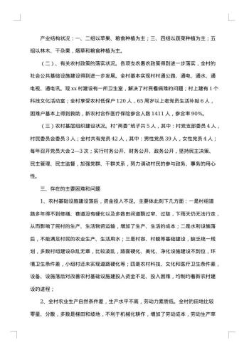大学生农村社会调查报告
