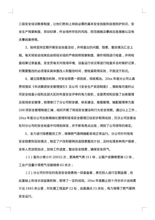 燃气安全整治百日行动总结