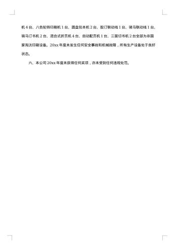 企业自查报告
