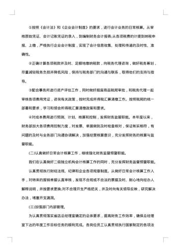 会计20xx年终个人工作总结