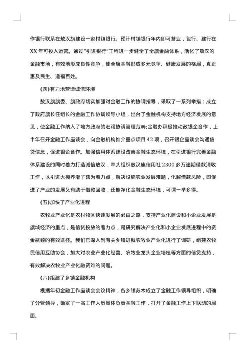 金融办工作总结