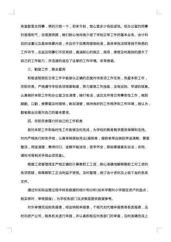 20xx年会计岗位工作总结