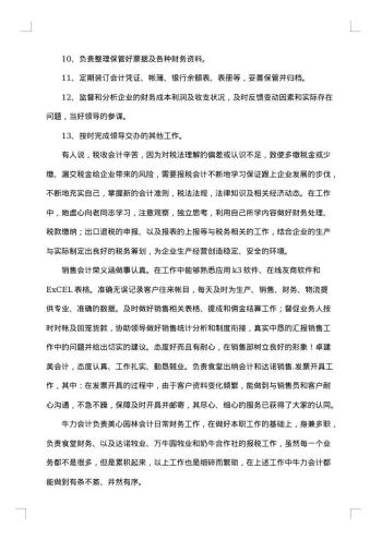 20xx年会计人员个人工作总结范文