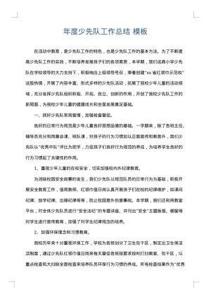 年度少先队工作总结