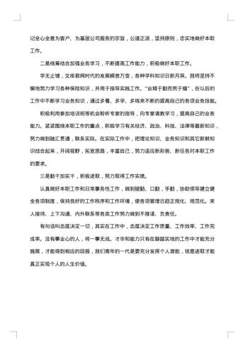 工作自我评估报告