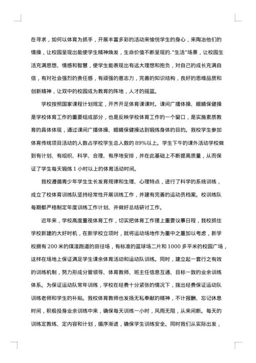 学校体育个人工作总结