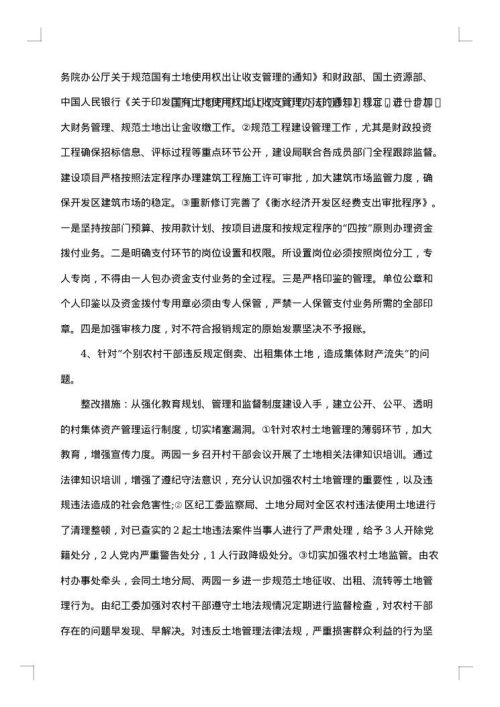 问题整改报告