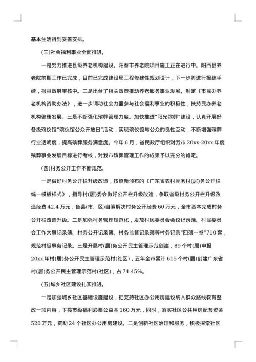 民政局个人工作总结