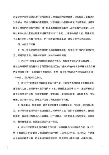 乡村干部工作报告与未来规划