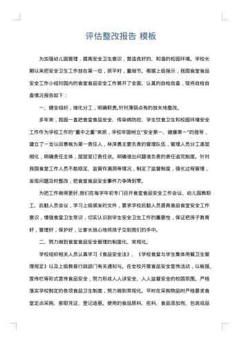 评估整改报告