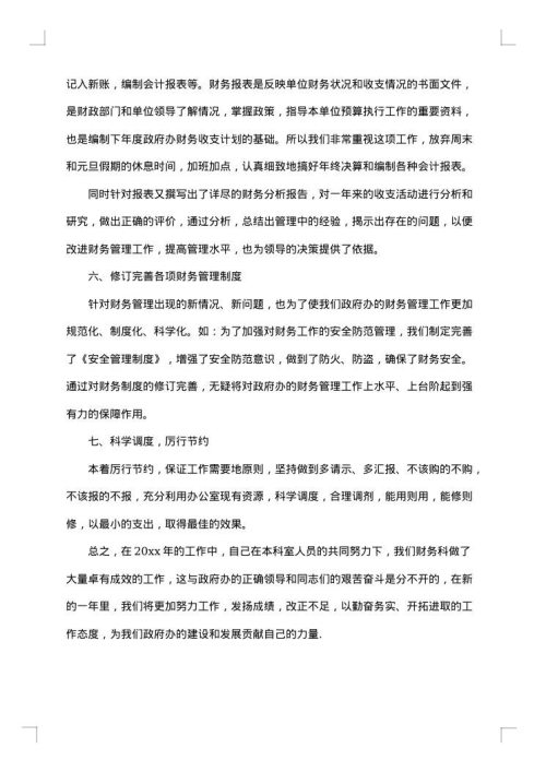 财务统计的转正工作总结
