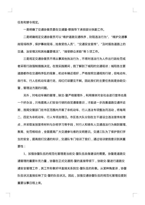 辅警试用期满工作总结范文