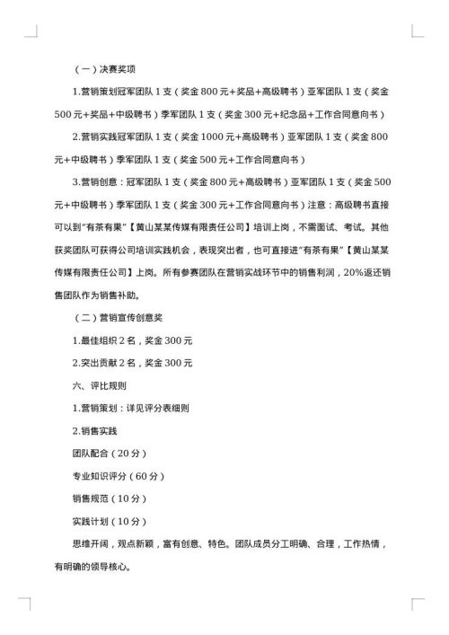 大学生创业挑战大赛策划书
