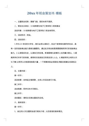 2025年班会策划书