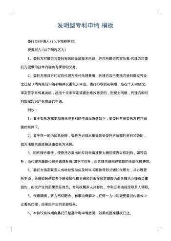 发明型专利申请